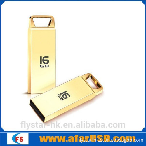 Wholesale USB Pen Drive gold mini USB Flash Drive free logo Bulk Custom USB